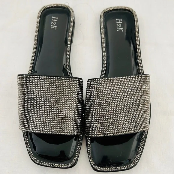 Sandals~Marcasite~ Like / Slip~On / NWB - Picture 3 of 8